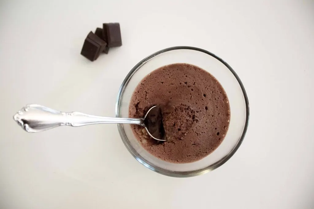 Mousse au chocolat maison en verrine